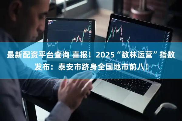 最新配资平台查询 喜报！2025“数林运营”指数发布：泰安市跻身全国地市前八！